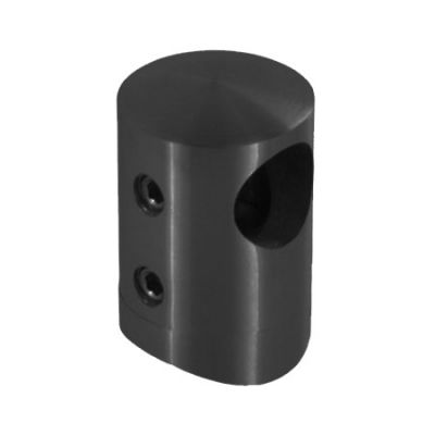 Support transversal borgne gauche - Fixation sur tube - NOIR ANTHRACITE