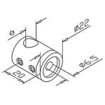 Support transversal borgne gauche plat