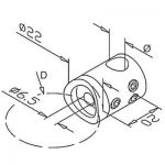 Support transversal de liaison arrondi poli miroir